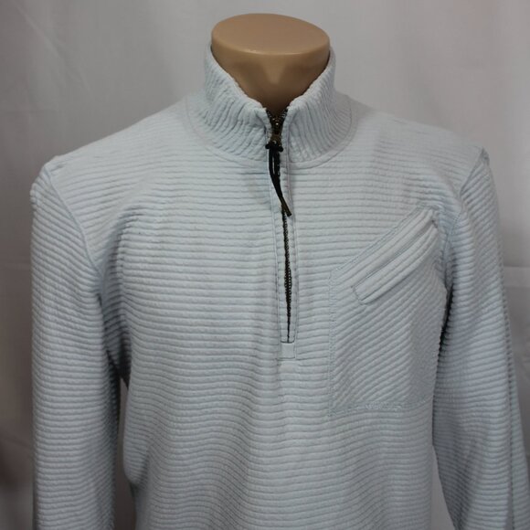 BILLY REID Double Knit Half-Zip Pullover Blue size  Large - Picture 4 of 10